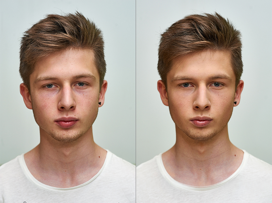 Парни макияж до и после